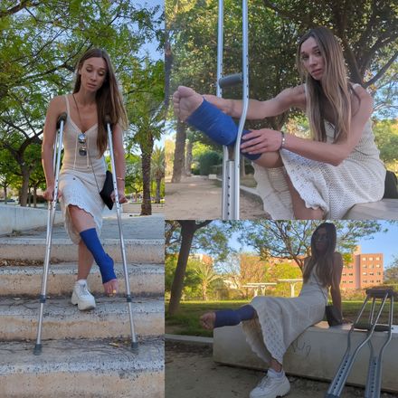 Sprained · public crutching &amp; stairs by Anastasia