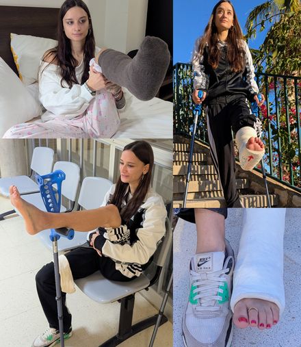 Real injury photo set copilation · plaster SLC · barefoot · sock 9/9 by Adri