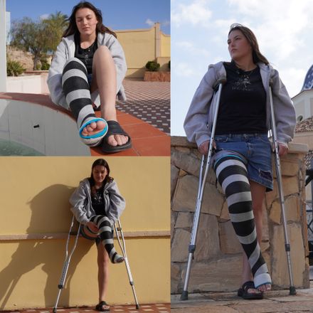 Injured Skater on Crutches | LLC · crutching · English talk by Viola
