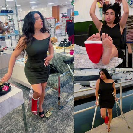 Real injury SLC · shooping &amp; street crutching by Daniela