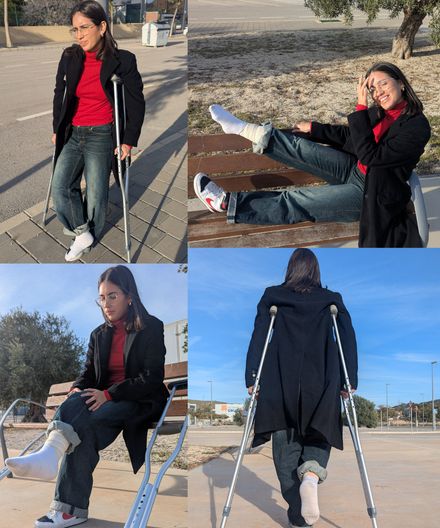 Sprained sock · outdoors long crutching &amp; hopping by Salma
