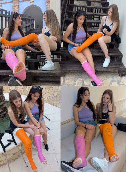 Casted cousins 2: crutching · tickling &amp; toerings 1/3