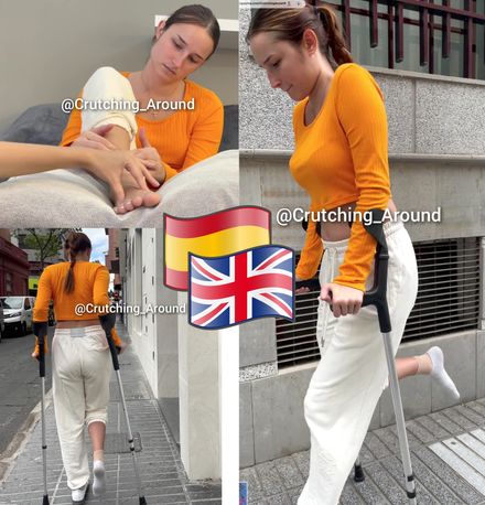 Sprained ankle massage and street crutching by Joanna