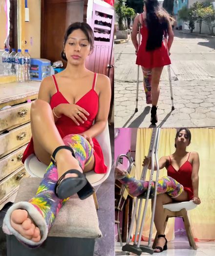 Real injury LLC high heel, crutching and resting by Mejo