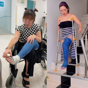 Real injury LLC crutching, pain, doctor visit by Lucy