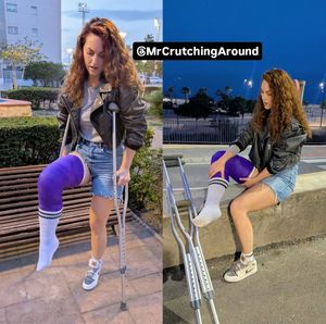 Angled LLC high pain: sock and street crutching 3/3 by Leire