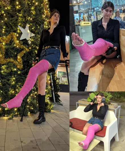 Pink LLC mall crutching 1/2 by Mia