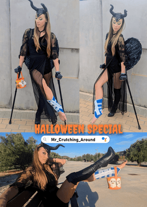 HALLOWEEN: Maleficent goes trick-or-treating on crutches by Anastasia