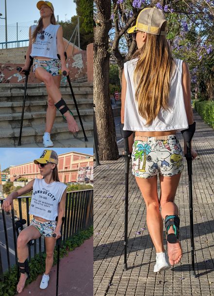 Aircast long street crutching · upstairs &amp; downstairs by Anastasia 