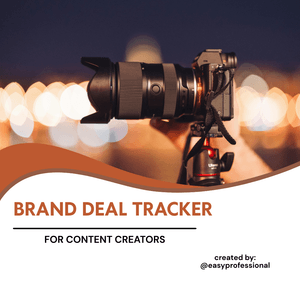 Brand Deal Tracker for Content Creators 