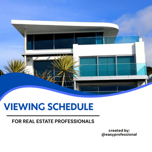 Viewing Schedule for Real Estate Professionals