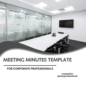 Meeting Minutes Template for Corporate Professionals 