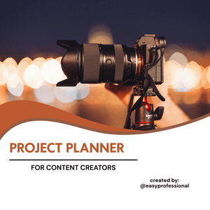 Project Planner for Content Creators 