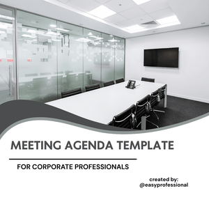 Meeting Agenda Template for Corporate Professionals 