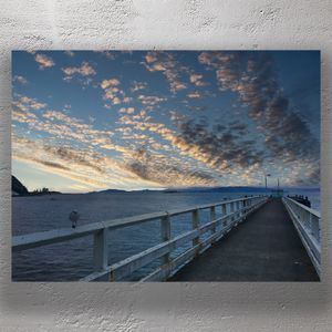 Dramatic Sunset Over Days Bay Wharf Wellington Harbour Photo Download