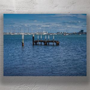 St Kilda Marina with Rustic Pier and Sailboats Melbourne Australia Photo Download