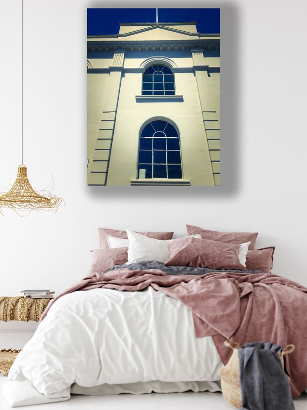Elegant Neoclassical Architecture with Arched Windows Historic Building Photo Download