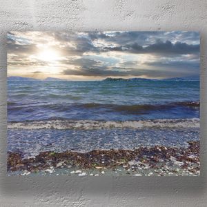 Ocean Waves at Sunset Scenic Coastal Beach View Photo Download
