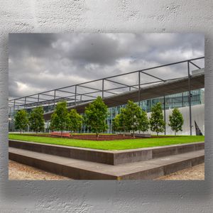 Modern Architecture and Lush Greenery at Melbourne Museum Contemporary Urban Design Photo Download