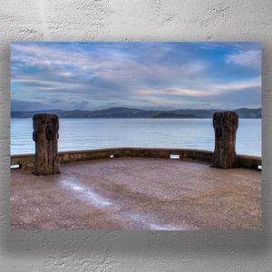 Rustic Wharf at Days Bay Wellington Serene Seascape with Wooden Mooring Posts Photo Download