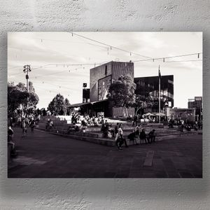 Federation Square Melbourne in Black and White Urban Life and Architecture Photo Download