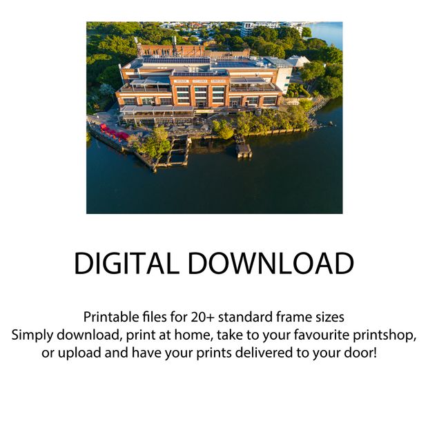 Aerial View of Brisbane Powerhouse on the Brisbane River in New Farm Queensland Photo Download