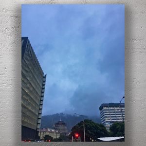 Wellington City Skyline at Dusk with The Beehive and Misty Hills Photo Download