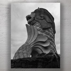 Majestic Merlion Statue in Singapore Iconic Landmark Photo Download