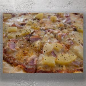 Hawaiian Pizza with Pineapple and Ham Photo Download