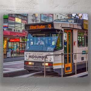 Melbourne Tram to Etihad Stadium Vintage Public Transport in Australia Photo Download