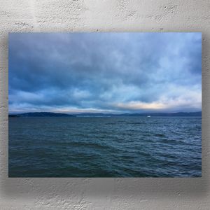 Moody Seascape Over Wellington Harbour at Dusk New Zealand Coastal Landscape Photo Download