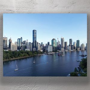 Brisbane City Skyline and River View from Kangaroo Point Stunning Aerial Photography Photo Download