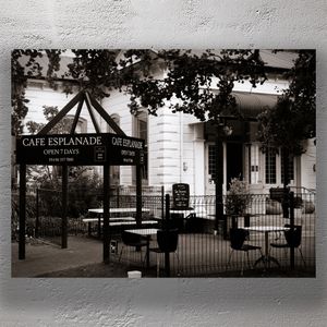 Historic Café Esplanade in The Square Palmerston North Charming Outdoor Dining Scene Photo Download