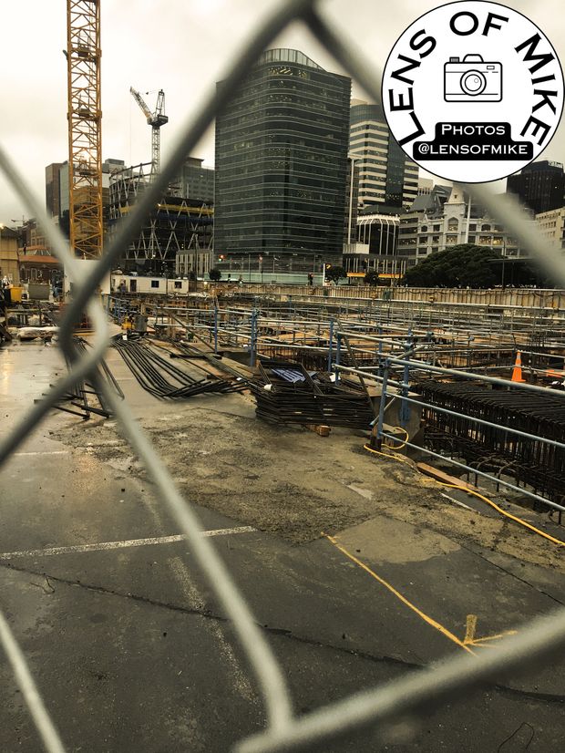 Urban Construction Site in Wellington City Modern Architecture and Development Scene Photo Download