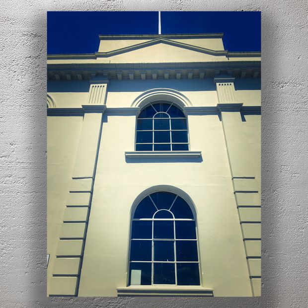 Elegant Neoclassical Architecture with Arched Windows Historic Building Photo Download
