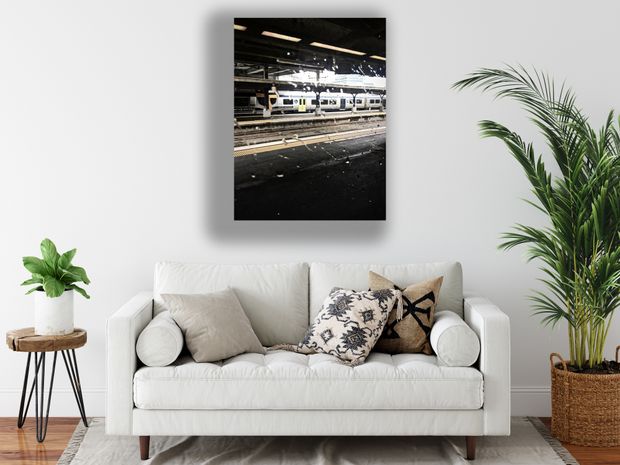 Rainy Day at Wellington Railway Station Moody Train Platform Photo Download