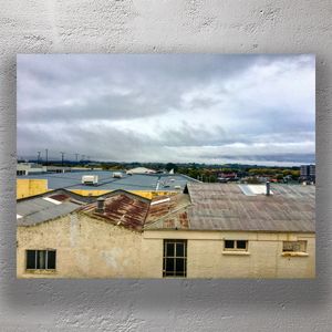 Overcast Industrial Rooftops in Palmerston North New Zealand Urban Landscape Photo Download