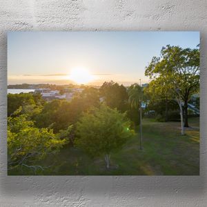 Golden Hour Over Mowbray Park Brisbane Scenic Sunset and Urban Nature Photo Download