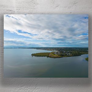 Aerial View of Victoria Point and Eprapah Creek Redland City Coastal Landscape Photo Download
