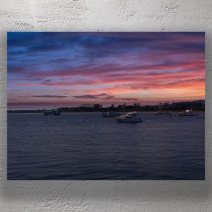Tauranga Harbour Boats at Sunset with Vibrant Sky Photo Download