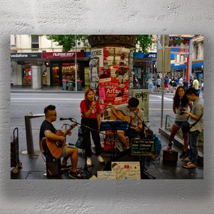 Vibrant Melbourne Street Performers Live Music Buskers Entertaining the City Photo Download