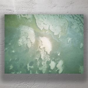 Aerial Abstract of Shallow Coastal Waters with Sand and Algae Patterns Photo Download