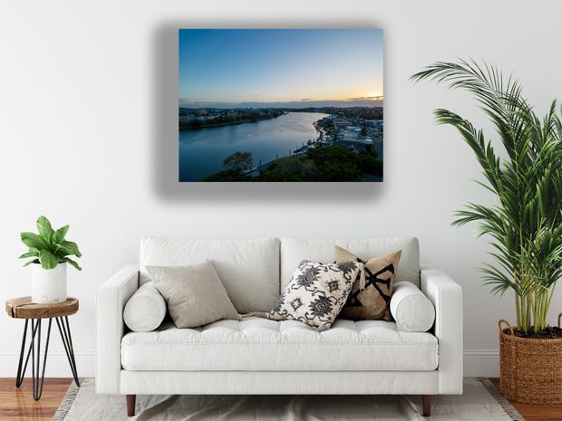 Brisbane River at Dawn A Stunning Aerial View of Queenslands Scenic Waterfront Photo Download