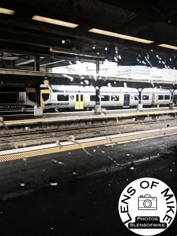 Rainy Day at Wellington Railway Station Moody Train Platform Photo Download