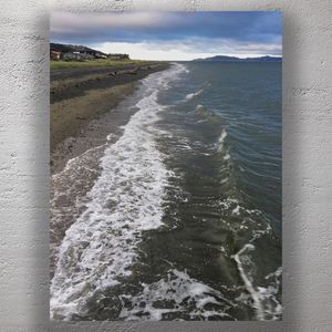 Dramatic Waves Rolling onto Eastbourne Beach Lower Hutt New Zealand Photo Download