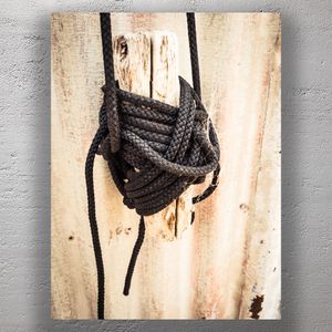 Rustic Nautical Knot on Weathered Wood Maritime Rope and Driftwood Photo Download