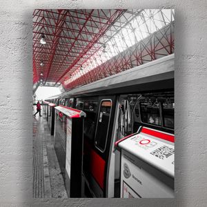 Singapore MRT Station with Modern Red and Black Aesthetic Urban Transit Photo Download