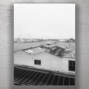Moody Industrial Rooftops on a Foggy Day Urban Architecture Photo Download