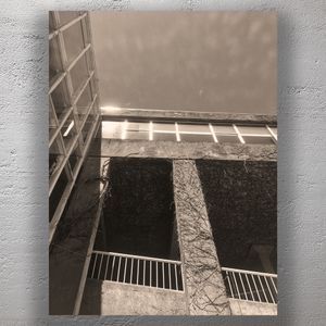 Concrete Architecture Overgrown Urban Decay in Sepia Tone Photo Download