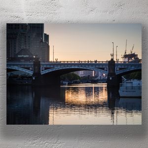 Princes Bridge at Sunset Stunning Melbourne Cityscape Over the Yarra River Photo Download